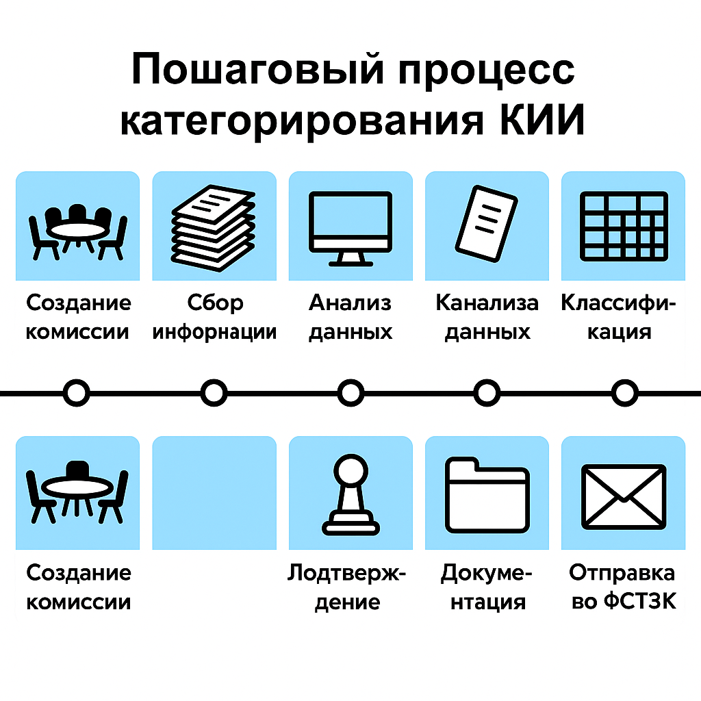 Пошаговый процесс категорирования объектов КИИ